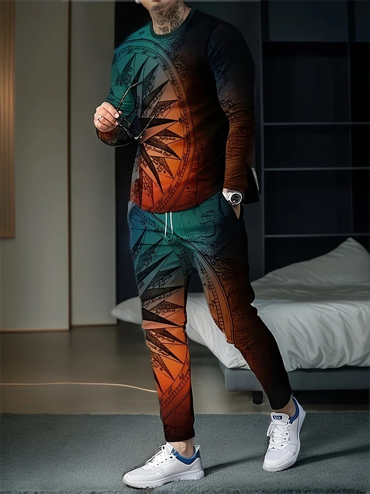 Everyday Sports Casual Men's Top Casual Belt Pocket Fashion Print Street Trend Men's Crewneck Long Sleeve And Pants Suit
Everyday Sports Casual Men's Top Casual Belt Pocket Fashion Print Street Trend Men's Crewneck Long Sleeve And Pants Suit