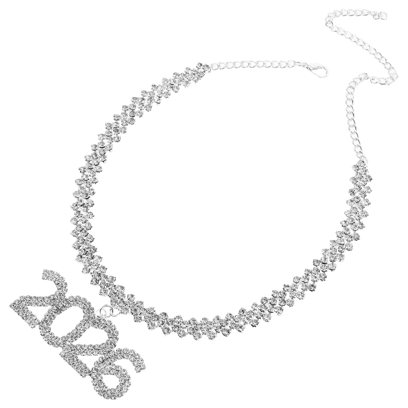 Digital Clavicle Chain Jewelry Rhinestone Wedding Choker Silver Rhinestones Shiny Cuban Necklace
Digital Clavicle Chain Jewelry Rhinestone Wedding Choker Silver Rhinestones Shiny Cuban Necklace