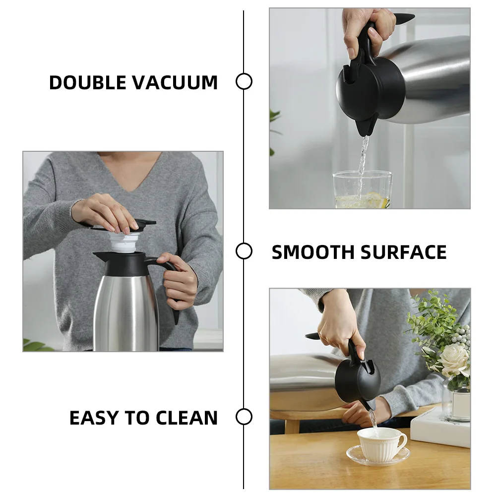 Stainless Steel Thermal Coffee Carafe Large Capacity Insulated Water Bottle With Handle Heat Resistant Sealed Lid For Home
Stainless Steel Thermal Coffee Carafe Large Capacity Insulated Water Bottle With Handle Heat Resistant Sealed Lid For Home