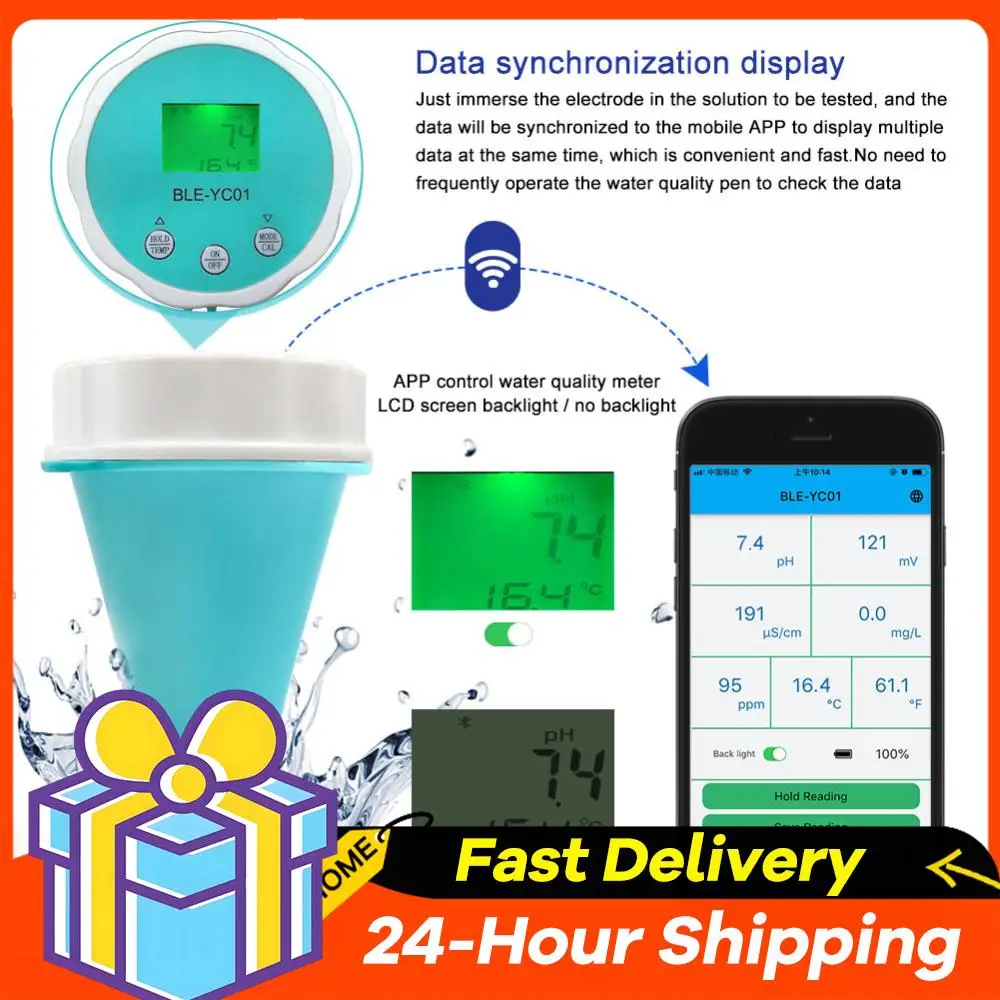 Многофункциональный смарт-анализатор воды для бассейнов 6-в-1: онлайн-мониторинг через приложение, тестер качества воды с Bluetooth (pH, Cl, TDS, EC, ORP, температура)
Многофункциональный смарт-анализатор воды для бассейнов 6-в-1: онлайн-мониторинг через приложение, тестер качества воды с Bluetooth (pH, Cl, TDS, EC, ORP, температура)