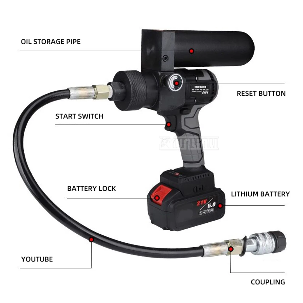 70MPa Cordless Handheld Hydraulic Pump – Ultra-Compact, Lithium Battery Powered, Ultra-High Pressure Electric Pump / Power Unit
70MPa Cordless Handheld Hydraulic Pump – Ultra-Compact, Lithium Battery Powered, Ultra-High Pressure Electric Pump / Power Unit