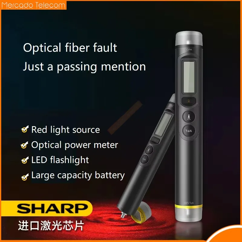 3in1 Mini Optical Power Meter with Lithium Battery, Visual Fault Locator, Optic Fiber Cable Tester, OPM15mW/30mW VFL
3in1 Mini Optical Power Meter with Lithium Battery, Visual Fault Locator, Optic Fiber Cable Tester, OPM15mW/30mW VFL