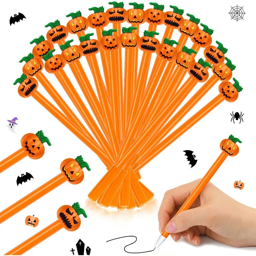 Halloween Pumpkin Pen Bulk Orange Pumpkin Pens 0.5 mm Black Rollerball Gel Ink for Halloween Thanksgiving Fall Party School Off
Halloween Pumpkin Pen Bulk Orange Pumpkin Pens 0.5 mm Black Rollerball Gel Ink for Halloween Thanksgiving Fall Party School Off