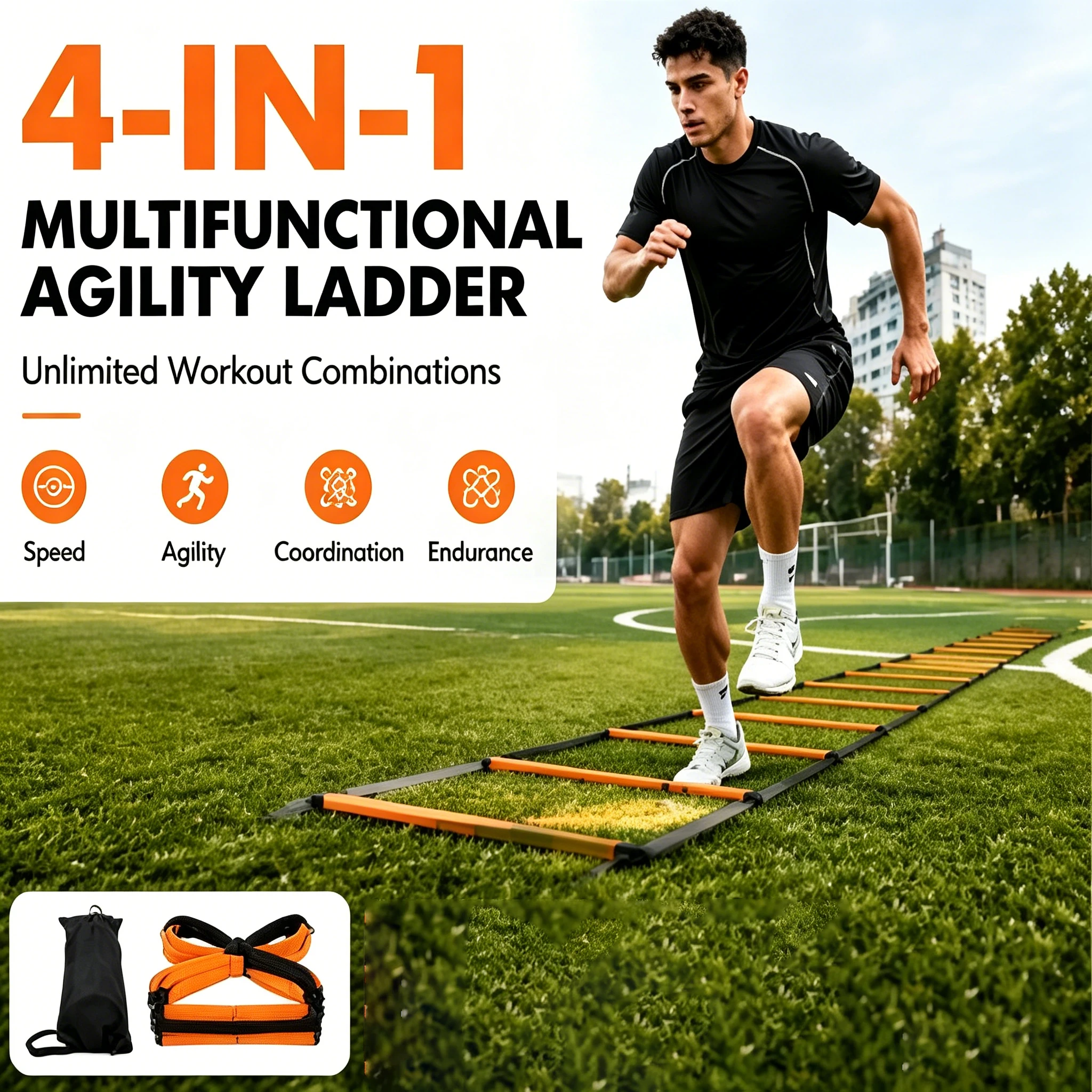 Multifunctional Foldable Agility Ladder For Children And Adults Sports Games Soccer Basketball Football Coordination Training
Multifunctional Foldable Agility Ladder For Children And Adults Sports Games Soccer Basketball Football Coordination Training