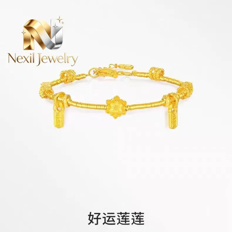 Nexil Jewelry Nexil Jewelry Lucky Interlocking Bracelet Women's 24K Gold AU999 - Oxidation-resistant pure gold, secure interl
Nexil Jewelry Nexil Jewelry Lucky Interlocking Bracelet Women's 24K Gold AU999 - Oxidation-resistant pure gold, secure interl