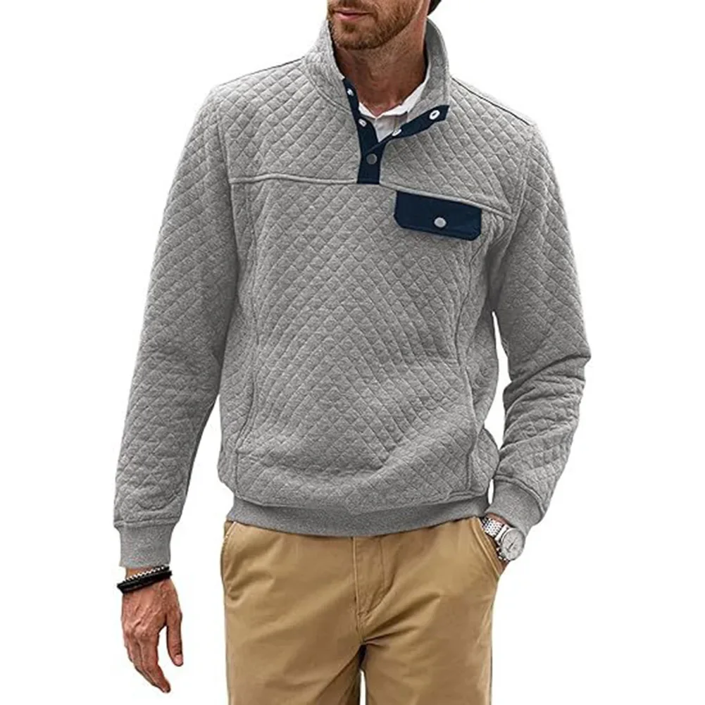 Contract Color Pullover Mens Stand Collar Sweatshirt For Autumn For Spring Spring Autumn Wear Casual Style Long Sleeve
Contract Color Pullover Mens Stand Collar Sweatshirt For Autumn For Spring Spring Autumn Wear Casual Style Long Sleeve