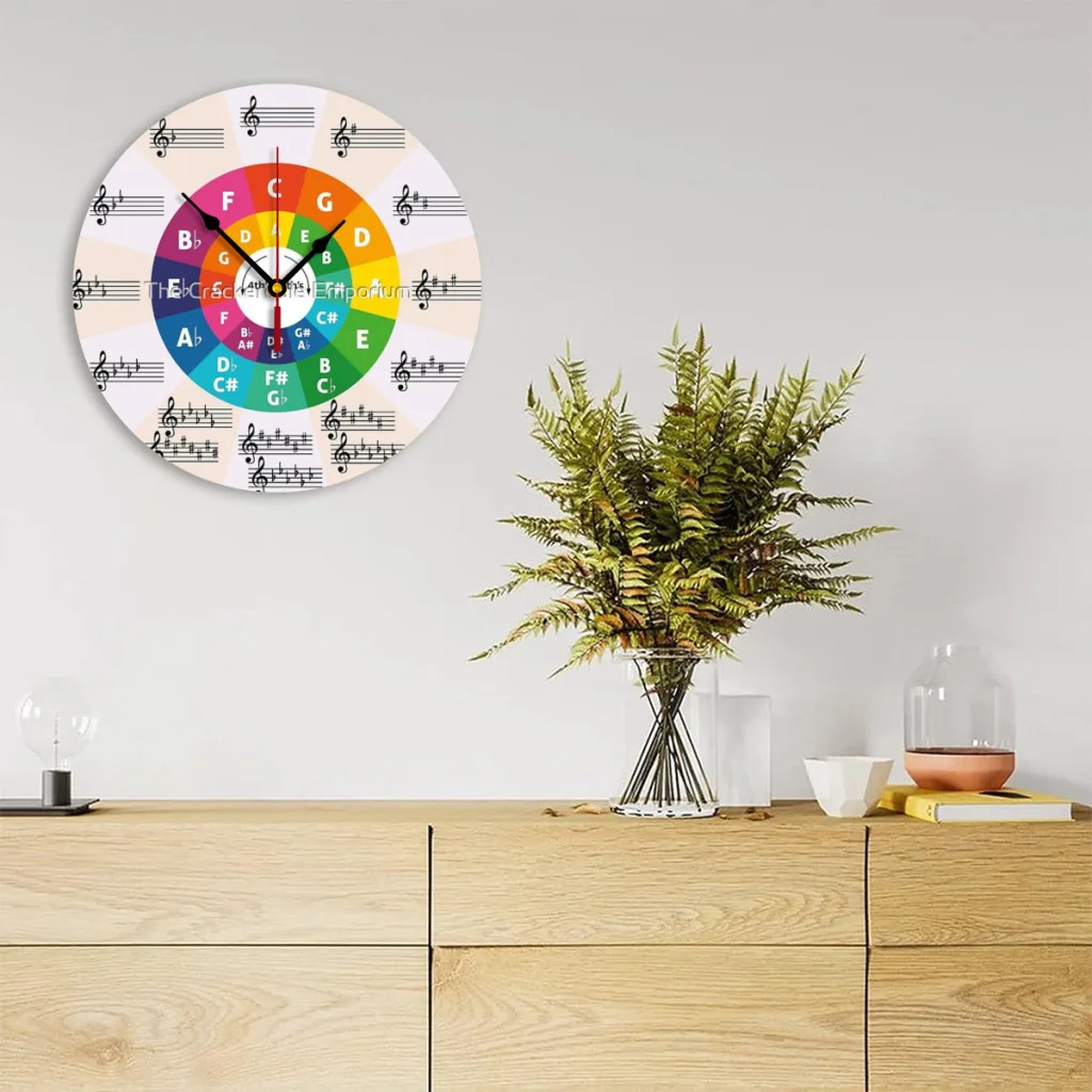 Circle of Fifths Wall Clock Modern 3D for Home Office Hotel Restaurant School Decoration
Circle of Fifths Wall Clock Modern 3D for Home Office Hotel Restaurant School Decoration