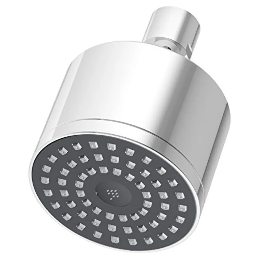Bathroom showerhead, brass, polished chrome, 3-inch fixed spray with 2.5 GPM flow rate
Bathroom showerhead, brass, polished chrome, 3-inch fixed spray with 2.5 GPM flow rate