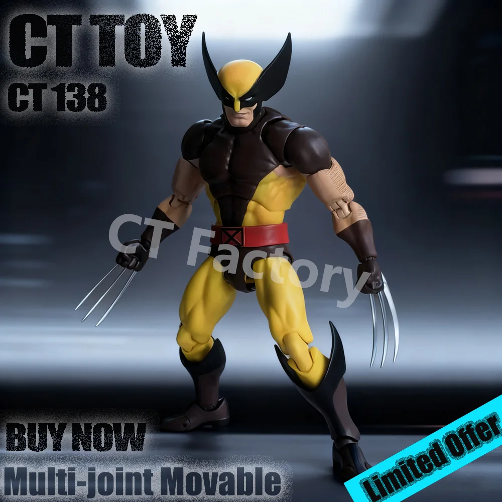 Bandai CT Factory 138 Brown Wolverine Wolverine Action Figure 15cm Articulated Model Interchangeable Parts Collectible Kids Gift
Bandai CT Factory 138 Brown Wolverine Wolverine Action Figure 15cm Articulated Model Interchangeable Parts Collectible Kids Gift