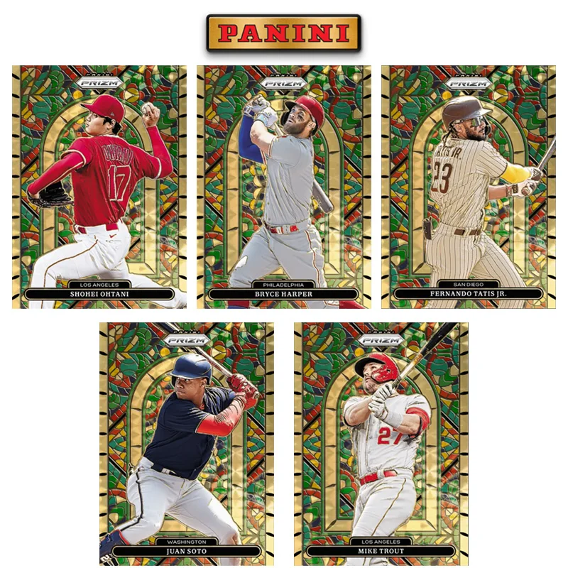 Panini 2022, витраж, золотой винил, Shohei Ohtani Juan Soto Bryce Harper, коллекционные коллекционные карточки с бейсбольной звездой своими руками, подарочная коллекция
Panini 2022, витраж, золотой винил, Shohei Ohtani Juan Soto Bryce Harper, коллекционные коллекционные карточки с бейсбольной звездой своими руками, подарочная коллекция