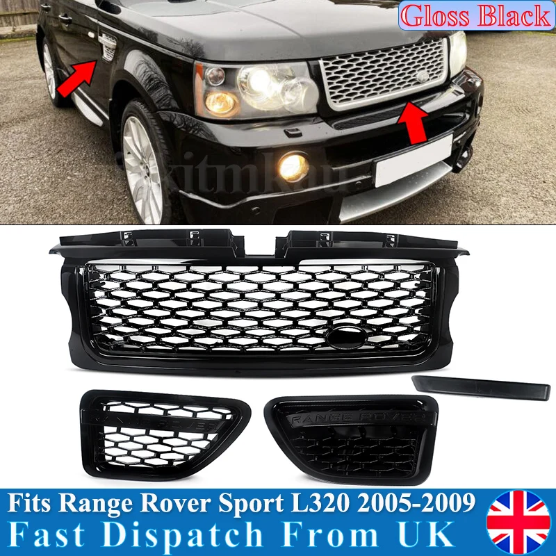 Honeycomb Front Bumper Grille For Range Rover Sport Supercharged Sport 4-Door 2006 2007 2008 2009 grill Side Fender Air Vent
Honeycomb Front Bumper Grille For Range Rover Sport Supercharged Sport 4-Door 2006 2007 2008 2009 grill Side Fender Air Vent