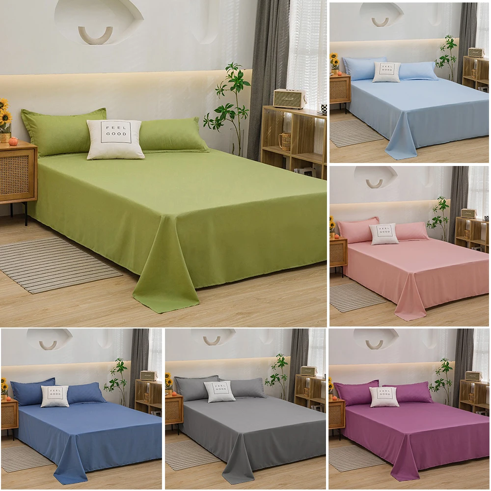 Three Piece Set Washed Cotton Flat Bed Sheet Solid Bed Cover Single Double Size Bedsheet Linens Soft Bedspread Home 침대 시트 3종 세트
Three Piece Set Washed Cotton Flat Bed Sheet Solid Bed Cover Single Double Size Bedsheet Linens Soft Bedspread Home 침대 시트 3종 세트