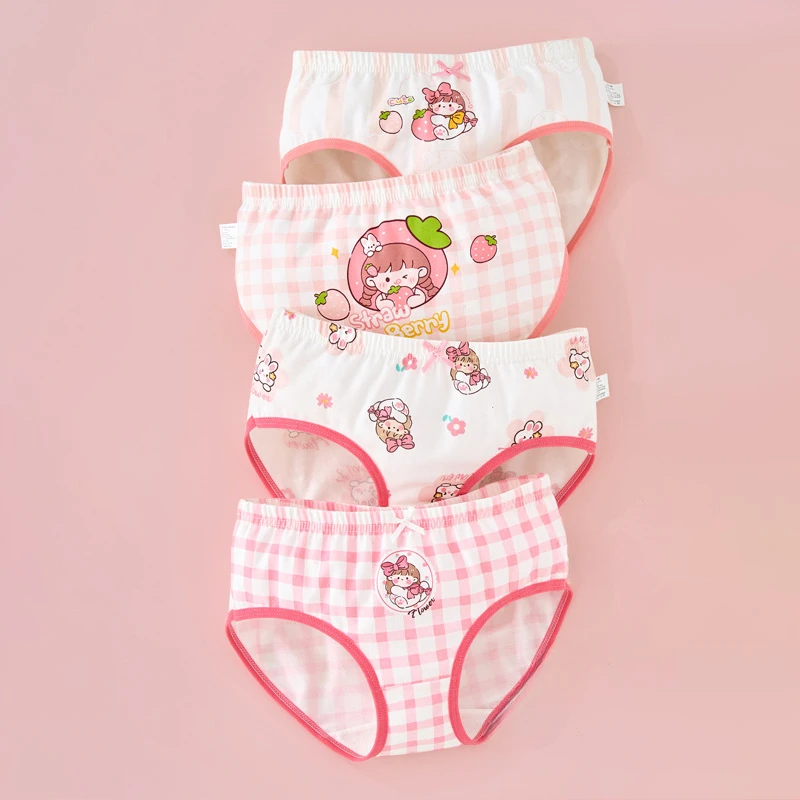 4PCS Girls Soft Cotton Antibacterial Panties Kids Thin Breathable Knickers Cute Cartoon Print Briefs 3+y Young Child Underwears
4PCS Girls Soft Cotton Antibacterial Panties Kids Thin Breathable Knickers Cute Cartoon Print Briefs 3+y Young Child Underwears
