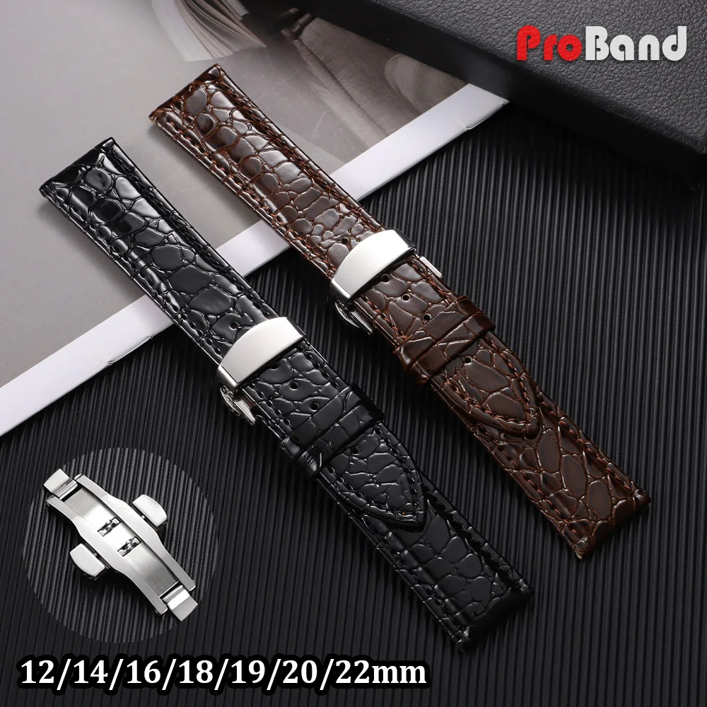 12/14/16/18/19/20/22mm Watch Straps Crocodile Pattern Design Leather Watchbands Automatic Buckle Men Women Business Men Bracelet
12/14/16/18/19/20/22mm Watch Straps Crocodile Pattern Design Leather Watchbands Automatic Buckle Men Women Business Men Bracelet