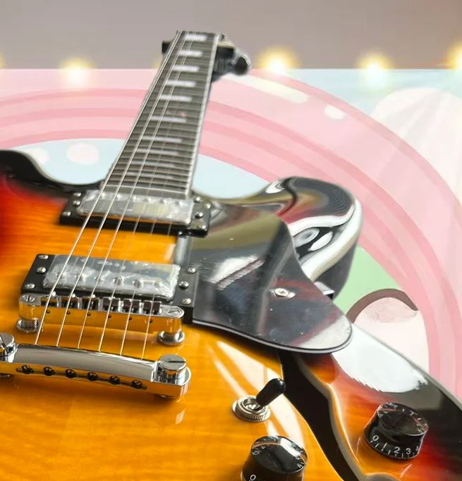 Electric guitar, made of factory customized maple and peach wood, G355, in stock with free shipping
Electric guitar, made of factory customized maple and peach wood, G355, in stock with free shipping