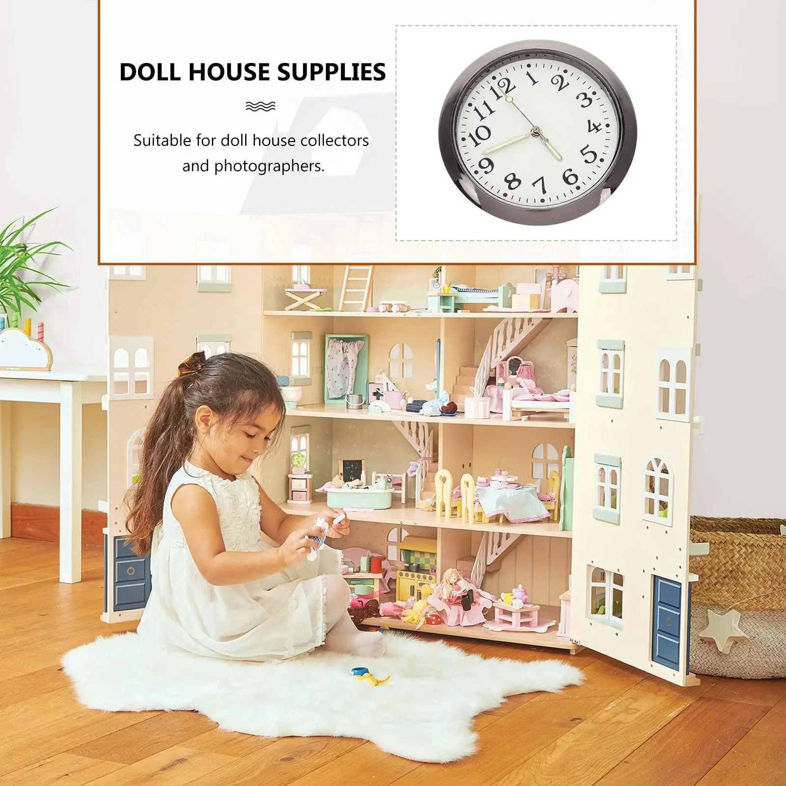 Premium Mini Dollhouse Clock with Realistic Molding Interactive Electronic Movement Ideal for Miniature Photography Props and
Premium Mini Dollhouse Clock with Realistic Molding Interactive Electronic Movement Ideal for Miniature Photography Props and