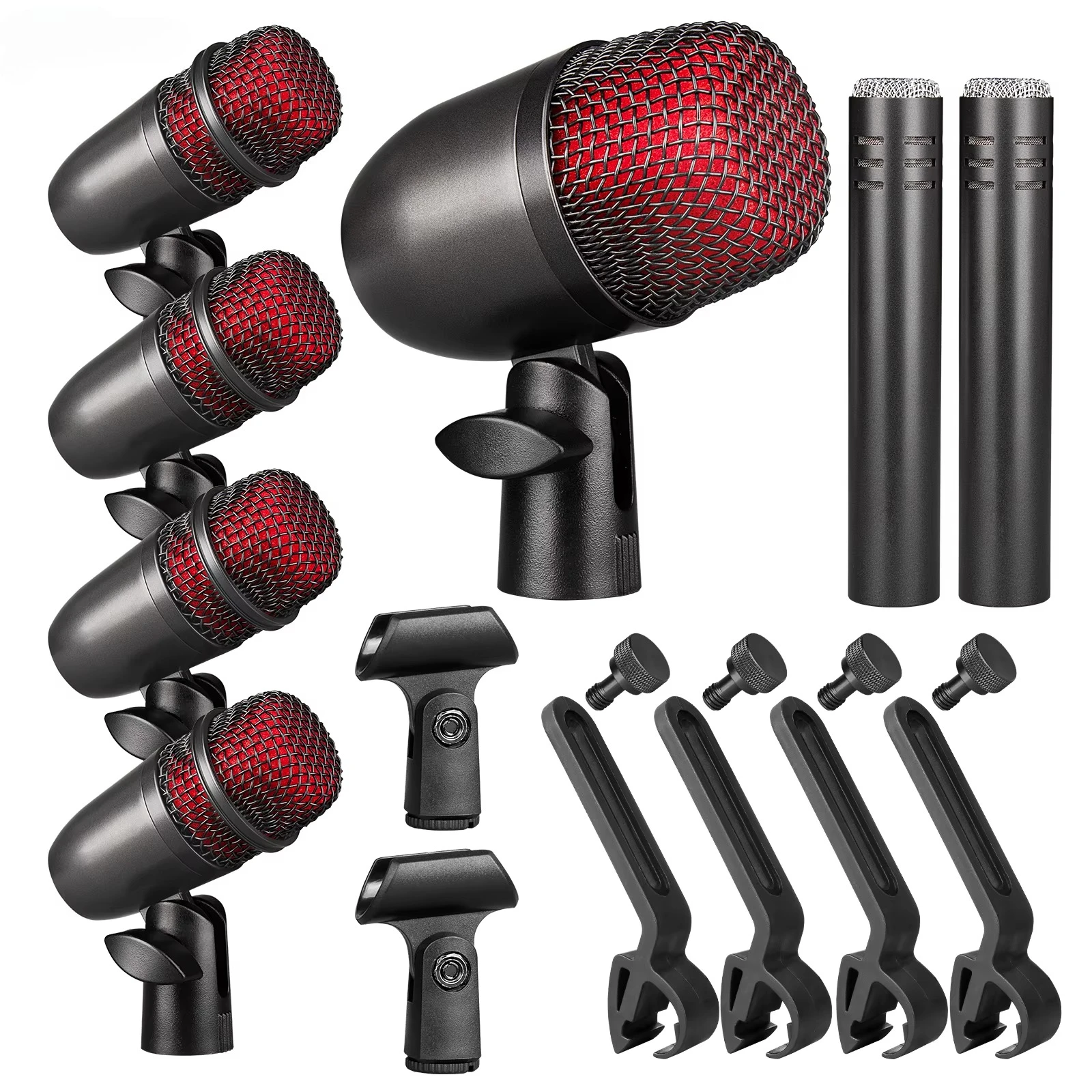 GM7-Red 7 Piece Professional Instrument Mic Drum Microphone Set for Recording Stage Show
GM7-Red 7 Piece Professional Instrument Mic Drum Microphone Set for Recording Stage Show