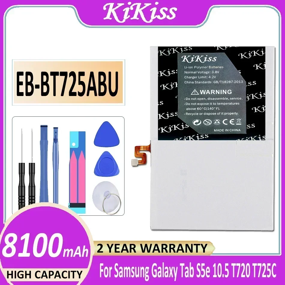 Аккумулятор KiKiss EB-BT725ABU 8100 мАч для Samsung Galaxy Tab S5e 10,5 T720 T725C Bateria
Аккумулятор KiKiss EB-BT725ABU 8100 мАч для Samsung Galaxy Tab S5e 10,5 T720 T725C Bateria