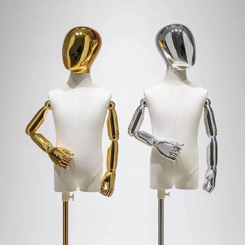 Dress Form Mannequin Baby Corps With Gold Head Arm Electroplated Children's Models,Clothing Store Window Display Racks AT401
Dress Form Mannequin Baby Corps With Gold Head Arm Electroplated Children's Models,Clothing Store Window Display Racks AT401