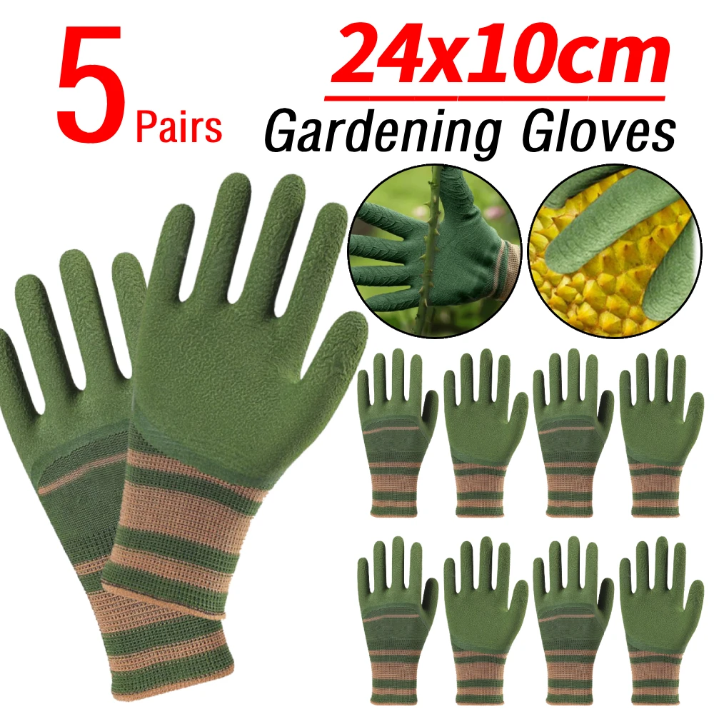 5 пар садовых перчаток, устойчивые к шипам, рабочие садовые перчатки, дышащие садовые перчатки, водонепроницаемые для кактуса, розы и ежевики
5 пар садовых перчаток, устойчивые к шипам, рабочие садовые перчатки, дышащие садовые перчатки, водонепроницаемые для кактуса, розы и ежевики