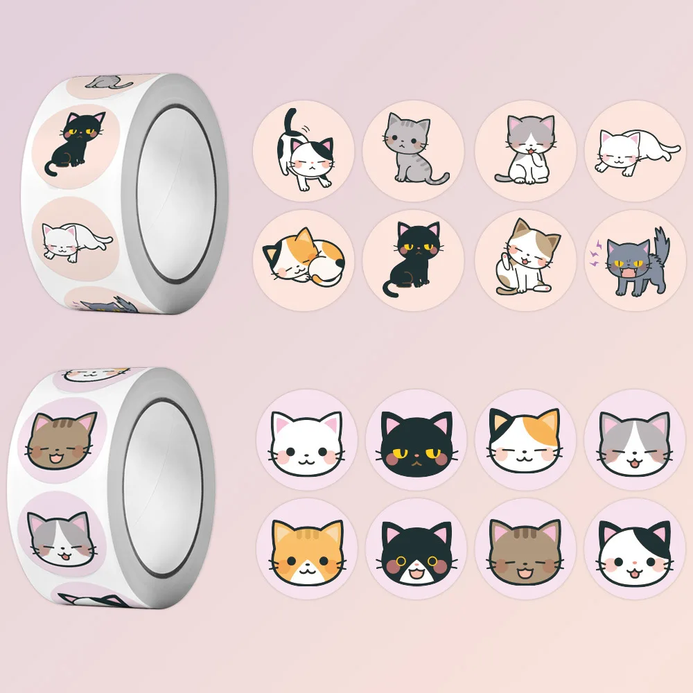 Wholesale Cartoon animal cute cat stickers DIY gift box decoration Children's sticker Self-adhesive labels Reward stickers
Wholesale Cartoon animal cute cat stickers DIY gift box decoration Children's sticker Self-adhesive labels Reward stickers