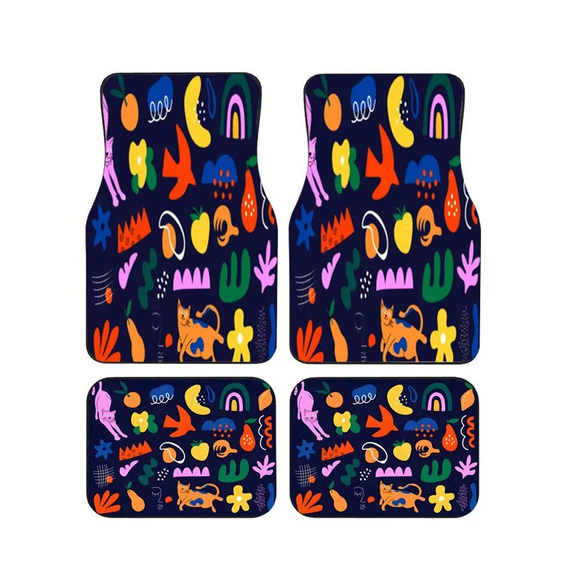Colorful Matisse Cat Car Floor Mats 4pcs Universal Non-slip Auto Foot Mats Set For Car Interior Accessories Men Women Gift
Colorful Matisse Cat Car Floor Mats 4pcs Universal Non-slip Auto Foot Mats Set For Car Interior Accessories Men Women Gift