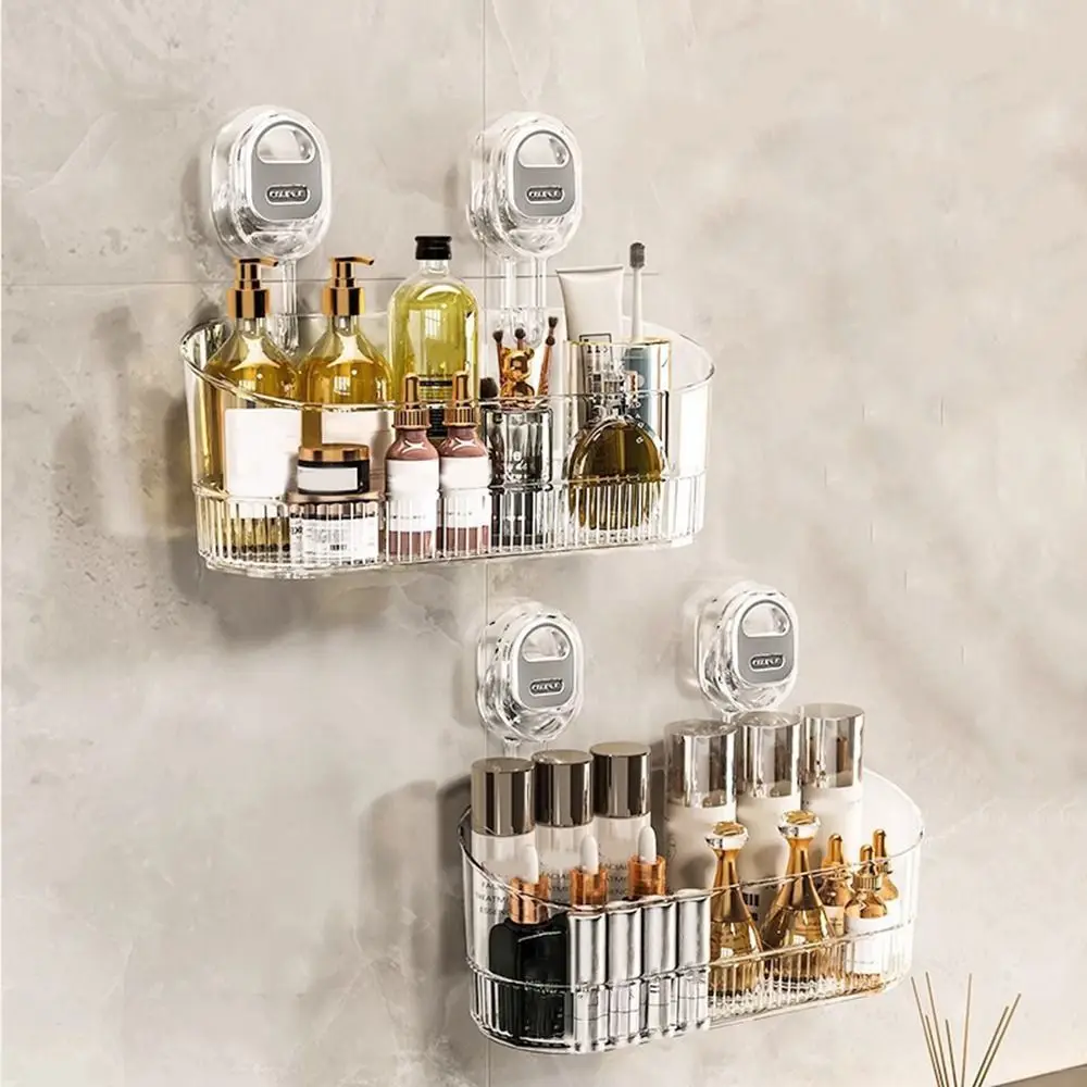 Transparent Suction Cup Storage Rack Wall Mounted Large Capacity Cosmetic Storage Box with Drain Hole Removable Makeup Organizer
Transparent Suction Cup Storage Rack Wall Mounted Large Capacity Cosmetic Storage Box with Drain Hole Removable Makeup Organizer