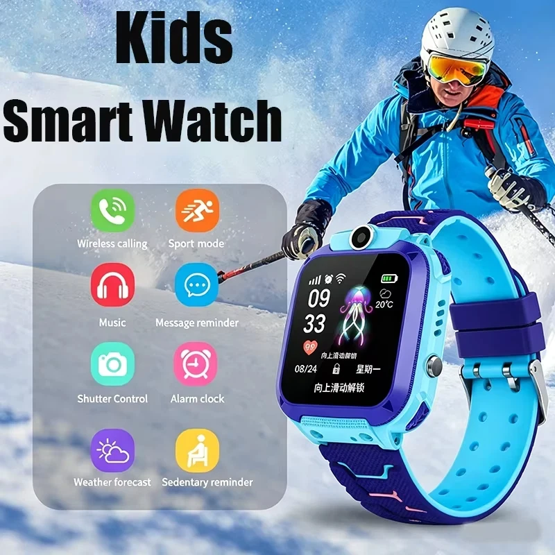 Kids Smart Watch with SOS Antilost GPS Location Camera Sim Card Call Function Waterproof Suitable for Android iOS New
Kids Smart Watch with SOS Antilost GPS Location Camera Sim Card Call Function Waterproof Suitable for Android iOS New