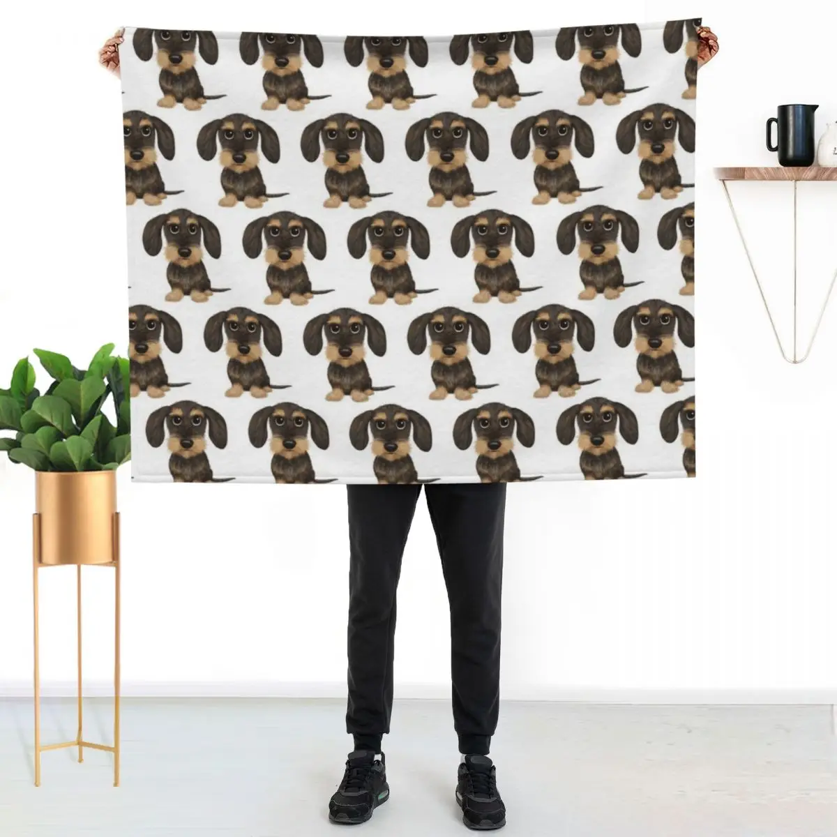 Wirehaired Dachshund Cute Wire Haired Wiener Dog Wild Boar and Tan Teckel Throw Blanket
Wirehaired Dachshund Cute Wire Haired Wiener Dog Wild Boar and Tan Teckel Throw Blanket