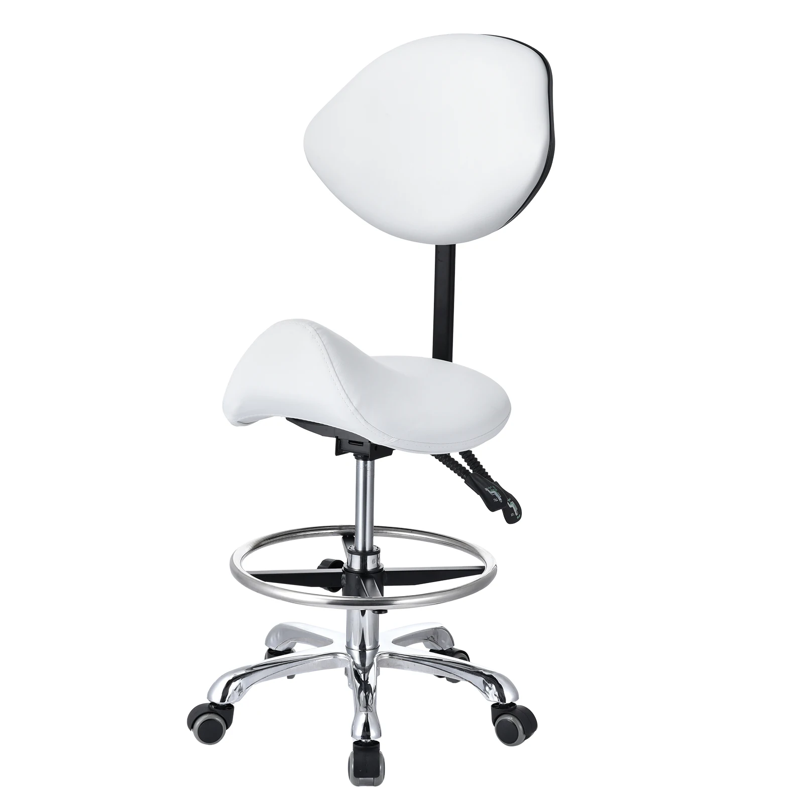 Saddle Stool Rolling Swivel Height Adjustable with Wheels,Heavy Duty Anti-Fatigue Ergonomic Saddle Chair for Hair Beauty Salon Lab Dental Massage Office Home Kitchen(with Back)
Saddle Stool Rolling Swivel Height Adjustable with Wheels,Heavy Duty Anti-Fatigue Ergonomic Saddle Chair for Hair Beauty Salon Lab Dental Massage Office Home Kitchen(with Back)