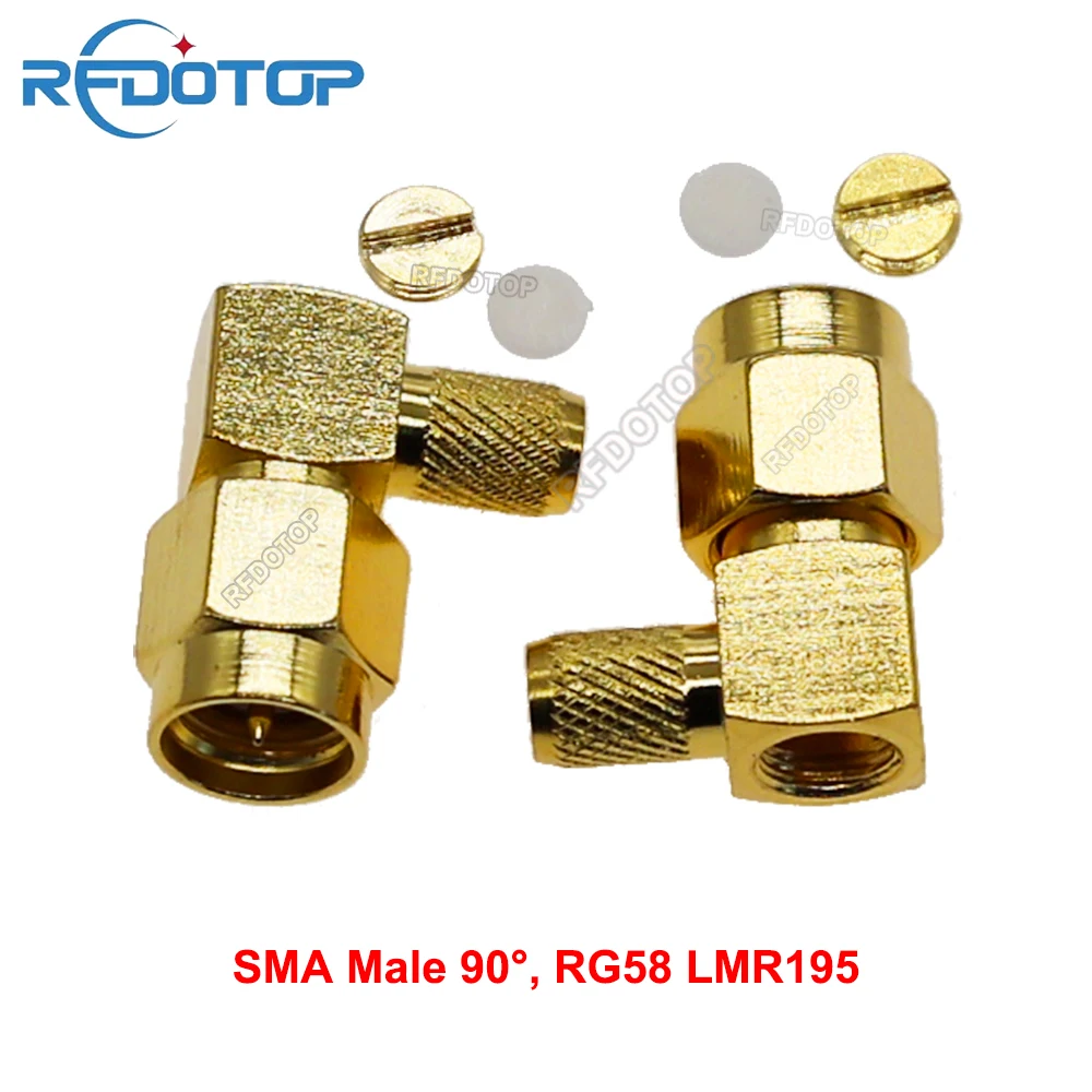 10PCS/lot Right Angle SMA Male Plug Connector Crimp RG58 LM195 Coaxial Cable Gold Plated SMA-50-3-JW RF Connector High Quality
10PCS/lot Right Angle SMA Male Plug Connector Crimp RG58 LM195 Coaxial Cable Gold Plated SMA-50-3-JW RF Connector High Quality