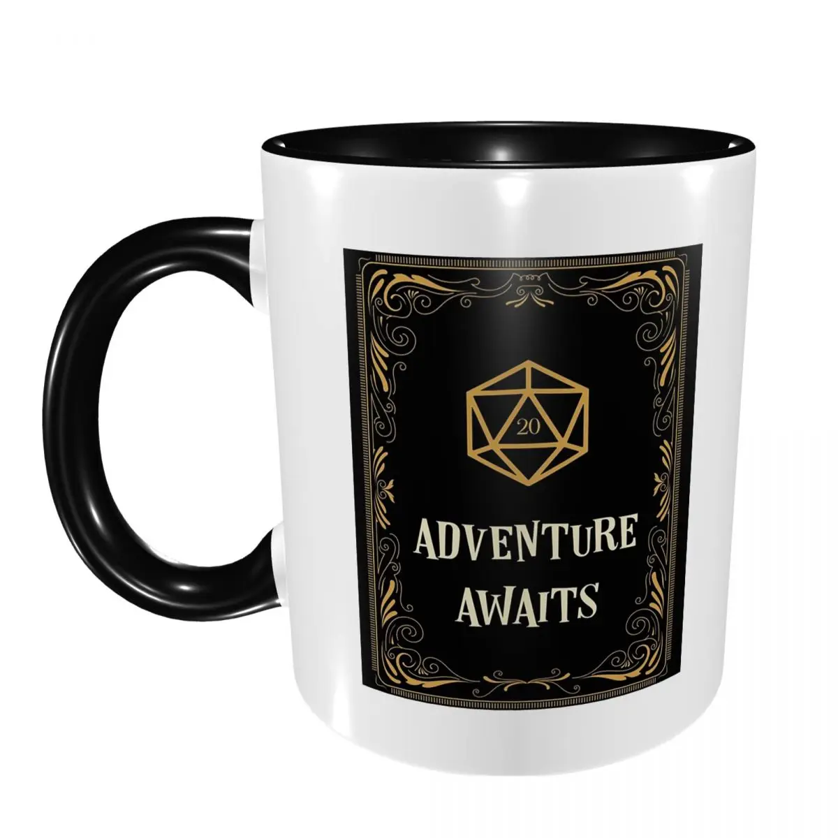 Adventure Awaits D20 Dice Tabletop RPG Mug Funny Ceramic Coffee Cups Tea Mugs Milk Cup Drinkware Gifts for Woman Man
Adventure Awaits D20 Dice Tabletop RPG Mug Funny Ceramic Coffee Cups Tea Mugs Milk Cup Drinkware Gifts for Woman Man