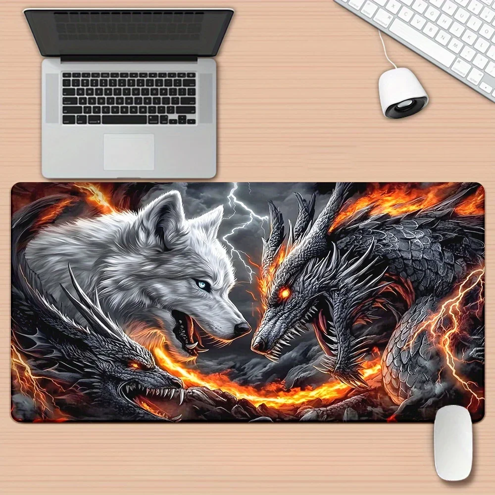 Fantasy Wolf and Dragon Battle Art Extended Mouse Pad Non-Slip Large Desk Mat for Gaming Office Laptop Keyboard Home Use
Fantasy Wolf and Dragon Battle Art Extended Mouse Pad Non-Slip Large Desk Mat for Gaming Office Laptop Keyboard Home Use
