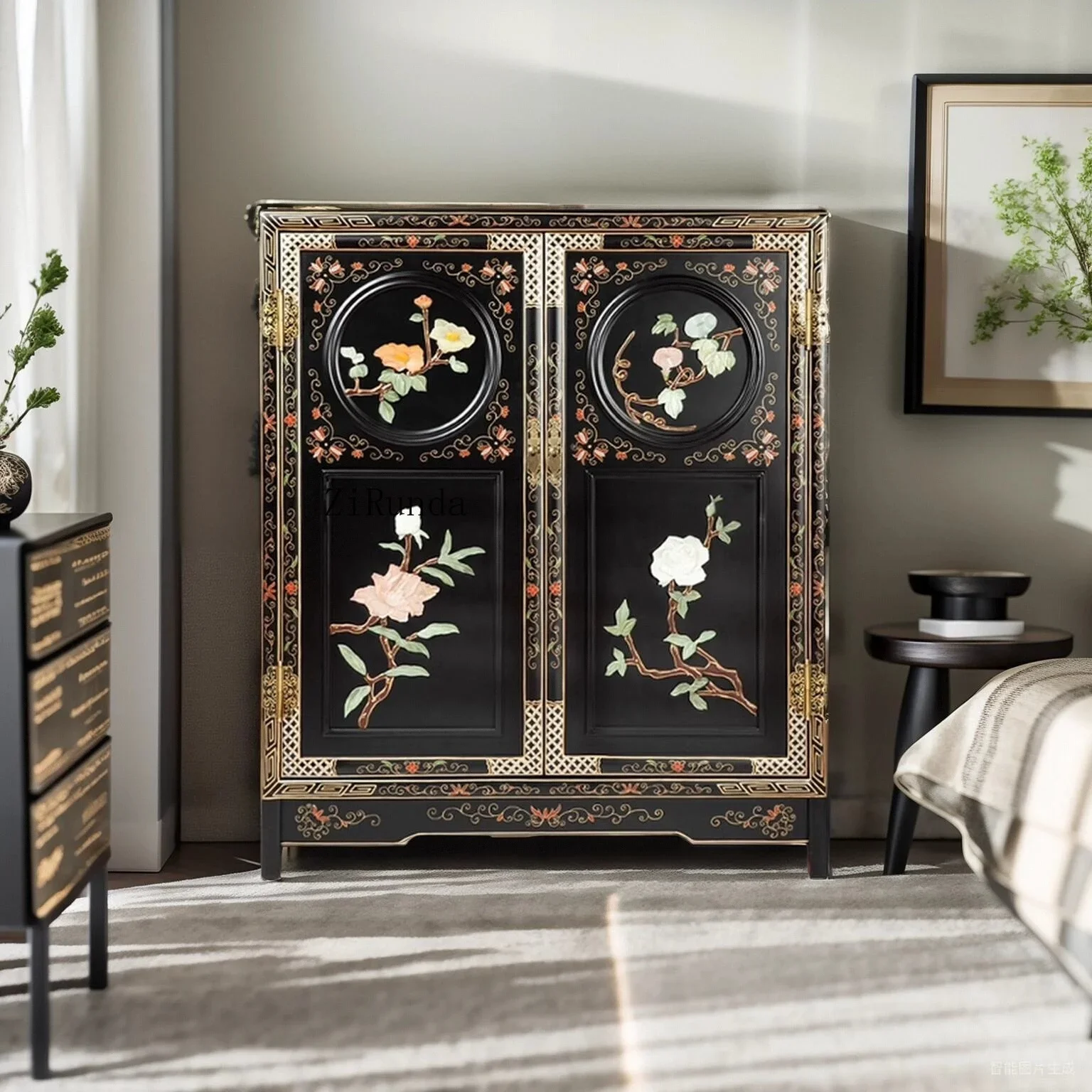 Chinese classical retro solid wood cabinets hand-painted living room home storage entrance cabinet
Chinese classical retro solid wood cabinets hand-painted living room home storage entrance cabinet