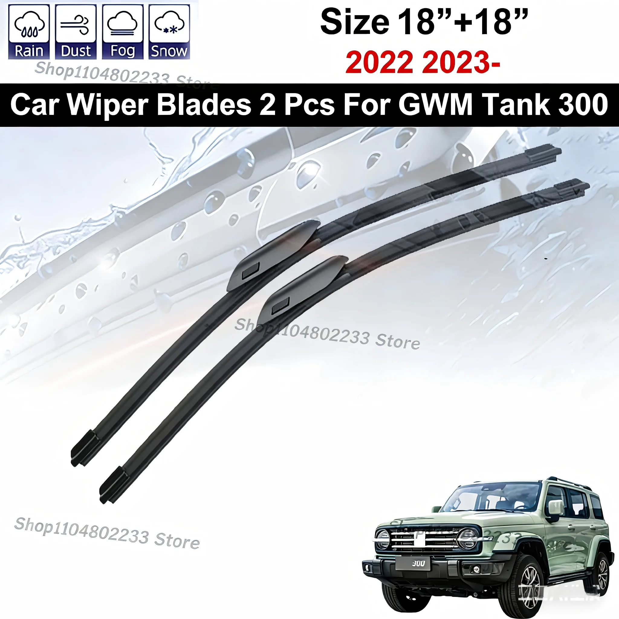For GWM TANK 300 2022 2023 2.0 4WD Car Accessories 2 PCS Front Windshield Wiper Blade Brush Cutting Tool
For GWM TANK 300 2022 2023 2.0 4WD Car Accessories 2 PCS Front Windshield Wiper Blade Brush Cutting Tool