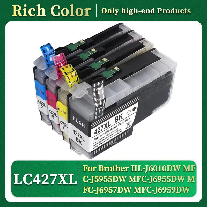 Европа LC427XL 427XL Совместимый картридж для принтера Brother HL-J6010DW MFC-J5955DW MFC-J6955DW MFC-J6957DW MFC-J6959DW
Европа LC427XL 427XL Совместимый картридж для принтера Brother HL-J6010DW MFC-J5955DW MFC-J6955DW MFC-J6957DW MFC-J6959DW