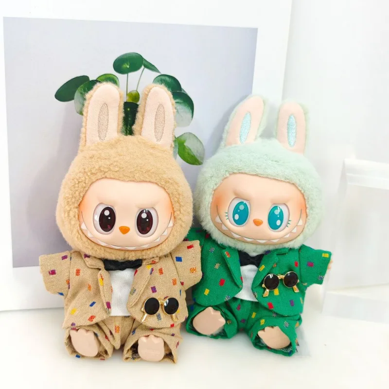 Suitable for 15-17cm labubu Doll Mini Fashion Clothing Accessories Khaki Suit Cute Green Clothes Toy Set Accessories
Suitable for 15-17cm labubu Doll Mini Fashion Clothing Accessories Khaki Suit Cute Green Clothes Toy Set Accessories