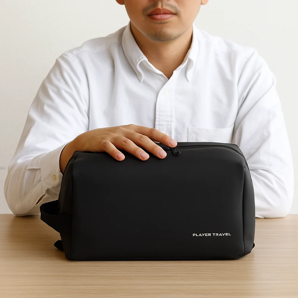 Waterproof Man Cosmetic Bag Handheld Large Capacity PU Toiletry Bag Dry and Wet Separation Lightweight Makeup Bag Travel
Waterproof Man Cosmetic Bag Handheld Large Capacity PU Toiletry Bag Dry and Wet Separation Lightweight Makeup Bag Travel