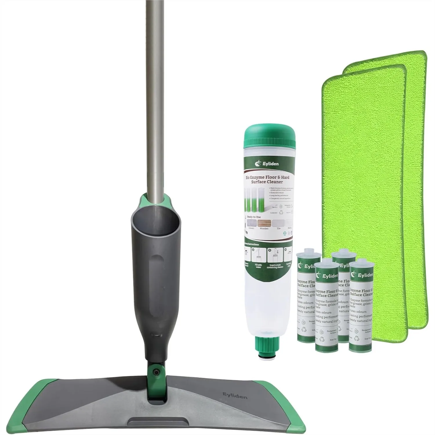 Spray Mop with Bio-Enzyme Cleaner, Floor Mop for Hardwood, Tile & All Floors, Breaks Down Grease & Odors, 360° Swivel, Washable
Spray Mop with Bio-Enzyme Cleaner, Floor Mop for Hardwood, Tile & All Floors, Breaks Down Grease & Odors, 360° Swivel, Washable