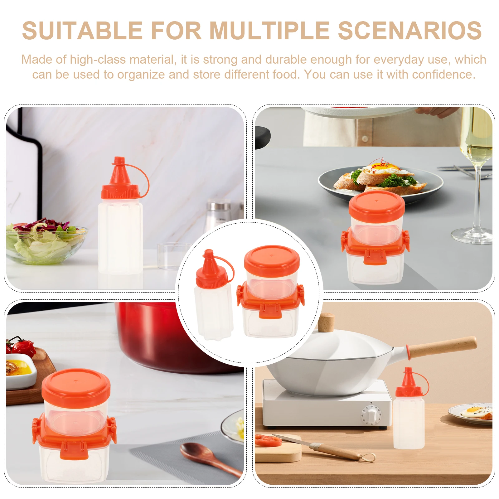 1 set Square Condiment Bottle Set PP Sauce Jar Airtight Storage for BBQ Ketchup Oil Spice Seasoning Household Preserving Jar
1 set Square Condiment Bottle Set PP Sauce Jar Airtight Storage for BBQ Ketchup Oil Spice Seasoning Household Preserving Jar