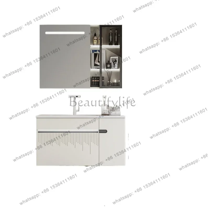 Simple cream wind solid wood bathroom cabinet combination bathroom washbasin ceramic integrated washbasin
Simple cream wind solid wood bathroom cabinet combination bathroom washbasin ceramic integrated washbasin