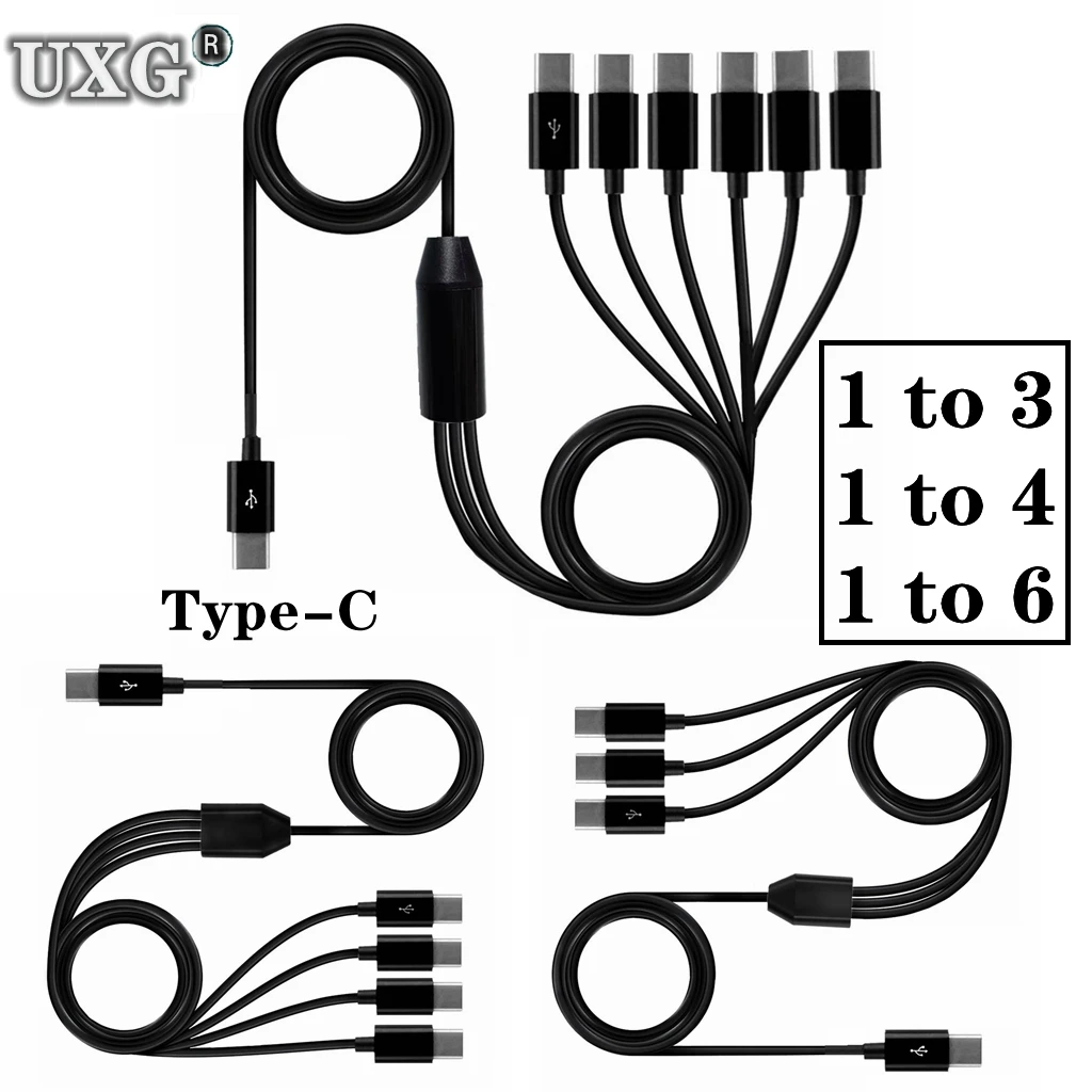 USB C Type-C Male to 3 4 6 Port Type C Male Y Splitter Multiple Fast Charging Date Cable Cord 1.5M 0.5m For Smartphone Tablet
USB C Type-C Male to 3 4 6 Port Type C Male Y Splitter Multiple Fast Charging Date Cable Cord 1.5M 0.5m For Smartphone Tablet