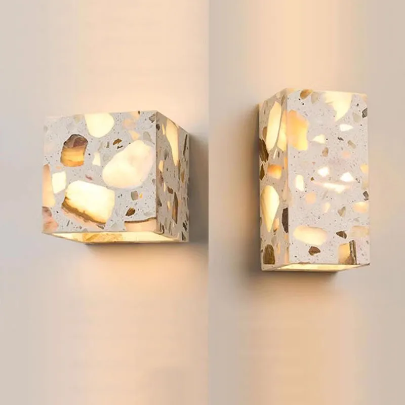 New Square Terrazzo Textured Wall Lamp With High Aesthetic Value Home Decoration Apartment Bedroom Bedside Led Vibes Small Light
New Square Terrazzo Textured Wall Lamp With High Aesthetic Value Home Decoration Apartment Bedroom Bedside Led Vibes Small Light