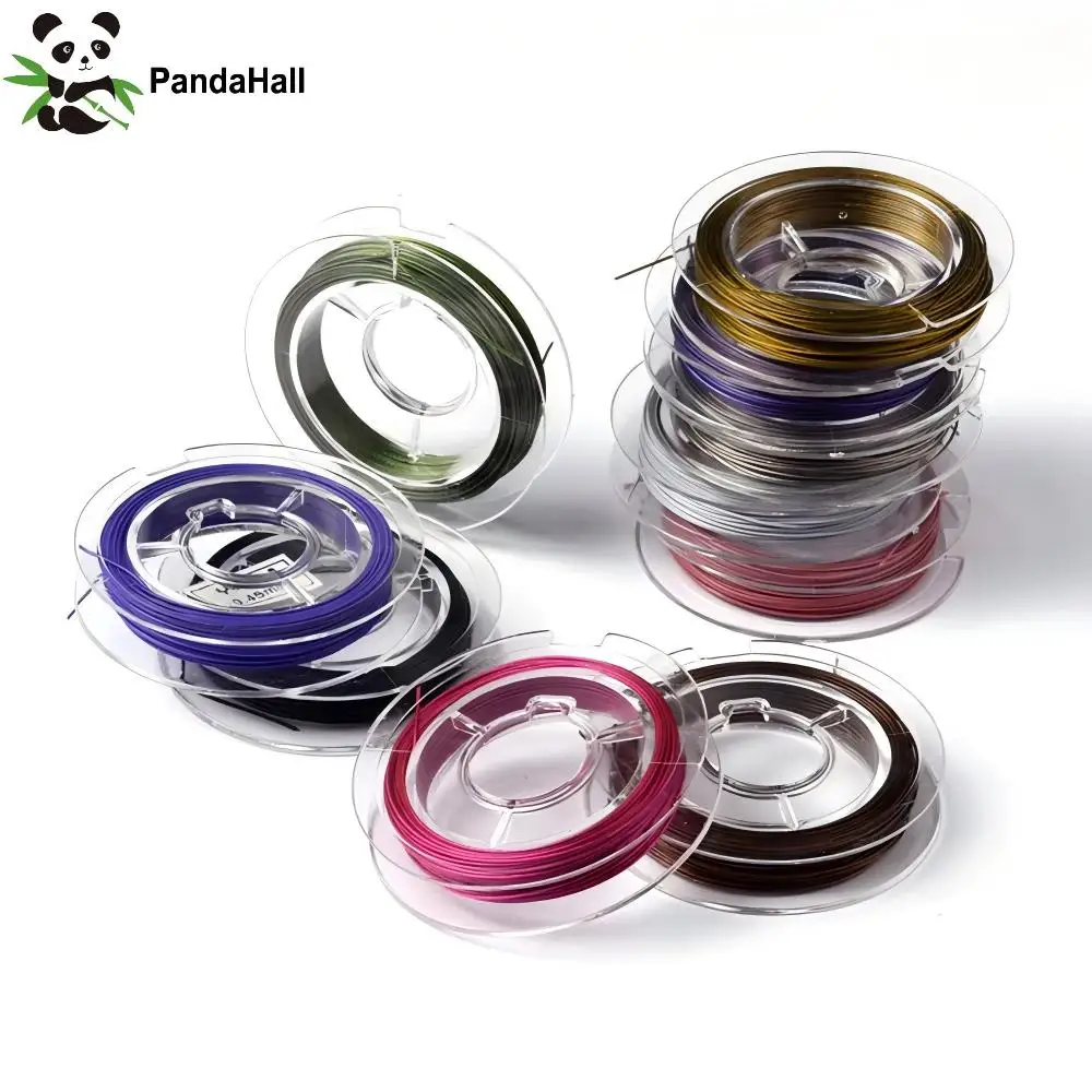 PandaHall 10 Rolls Nylon Coated Stainless Steel Tiger Tail Wire 0.38mm & 0.45mm, Rustproof for Beading Jewelry Making Supplies
PandaHall 10 Rolls Nylon Coated Stainless Steel Tiger Tail Wire 0.38mm & 0.45mm, Rustproof for Beading Jewelry Making Supplies