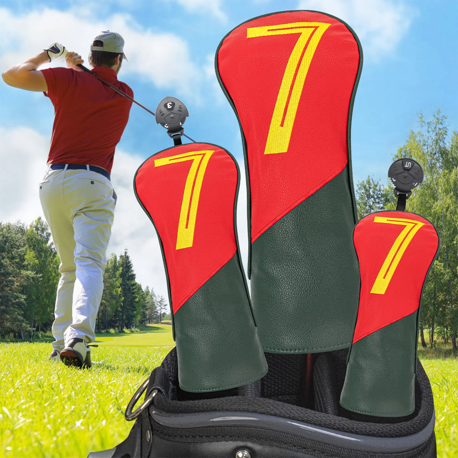 Number Embroidery Color Block Golf Club Head Covers Velvet Lining PU Leather Elastic Back Headcover Golfer Accessories
Number Embroidery Color Block Golf Club Head Covers Velvet Lining PU Leather Elastic Back Headcover Golfer Accessories