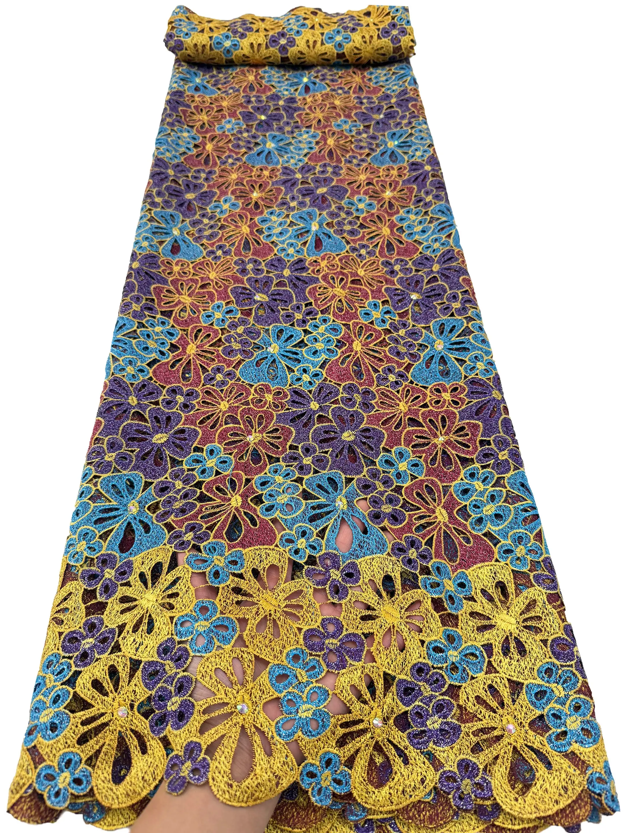 Cord Embroidered Original Swiss Voile Lace Skin Friendly African Guipure Fabric Celebrants Cloth Used for Dubai Abaya Robe
Cord Embroidered Original Swiss Voile Lace Skin Friendly African Guipure Fabric Celebrants Cloth Used for Dubai Abaya Robe