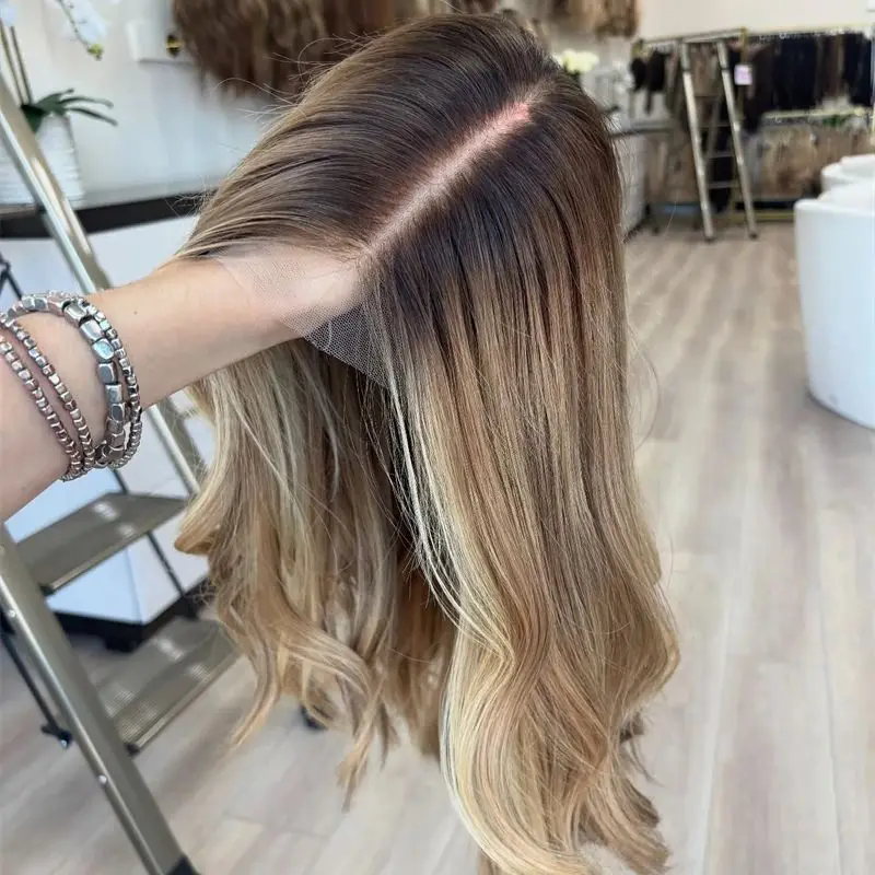 Ombre Brown Blonde Natural Hair Women Wigs Synthetic Soft Lace Frontal Wig Invisible Transparent Lace High Quality Wigs 16 Inch
Ombre Brown Blonde Natural Hair Women Wigs Synthetic Soft Lace Frontal Wig Invisible Transparent Lace High Quality Wigs 16 Inch