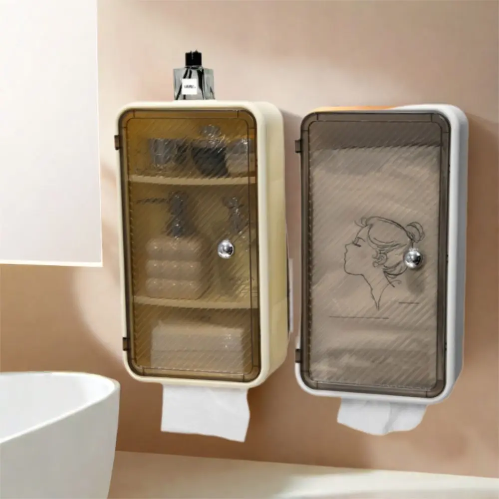 Plastic Cosmetic Storage Box Large Capacity Wall Mounted Extractable Tissue Box Waterproof Dustproof Makeup Storage Holder
Plastic Cosmetic Storage Box Large Capacity Wall Mounted Extractable Tissue Box Waterproof Dustproof Makeup Storage Holder
