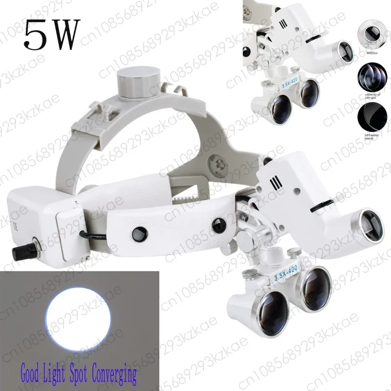 Dental medical head-mounted magnifying glass special strong light 5W headlamp
Dental medical head-mounted magnifying glass special strong light 5W headlamp