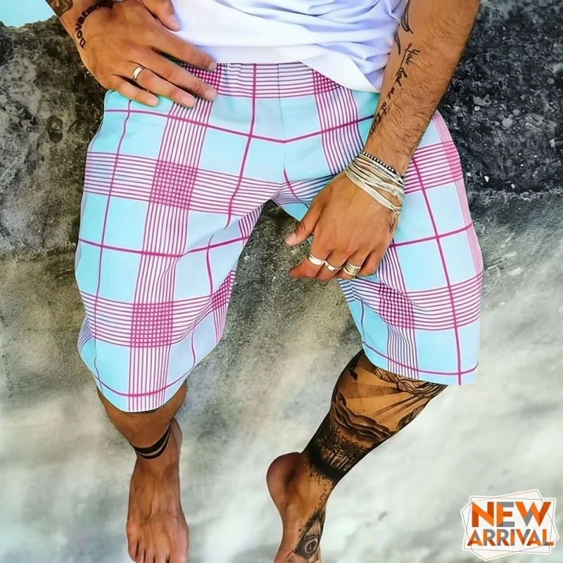 Classic Plaid Graphic Swim Trunks For Men Casual 3D Printed Short Pants Summer Casual Hawaii Surf Swimsuit Loose Beach Shorts
Classic Plaid Graphic Swim Trunks For Men Casual 3D Printed Short Pants Summer Casual Hawaii Surf Swimsuit Loose Beach Shorts